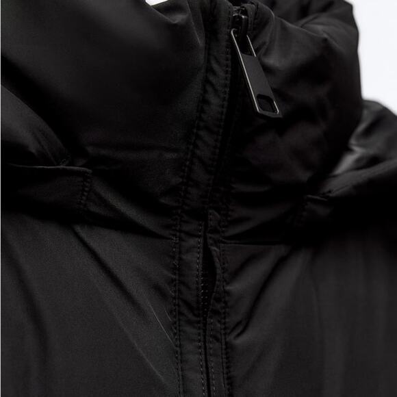 ZARA WATER AND WIND PROTECTION LONGLINE HOODED ANORAK - Picture 11 of 14